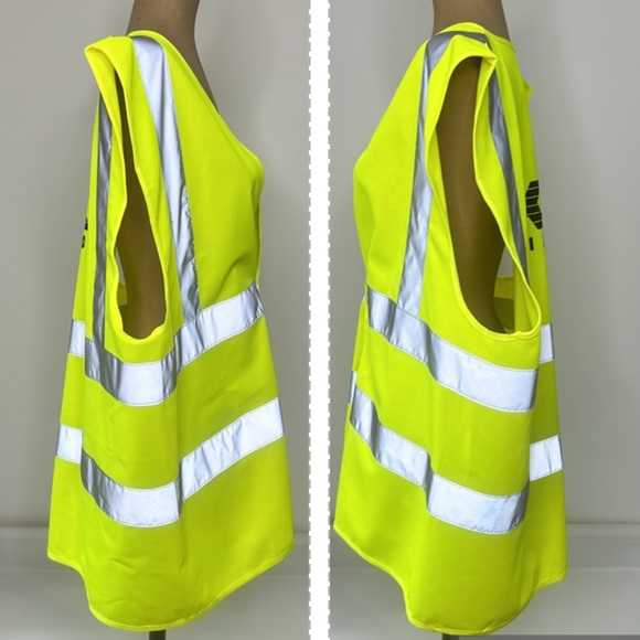 XL Video 💛 High-Visibility Bright Neon Safety Yellow Crew Uniform Vest XL - Picture 3 of 16